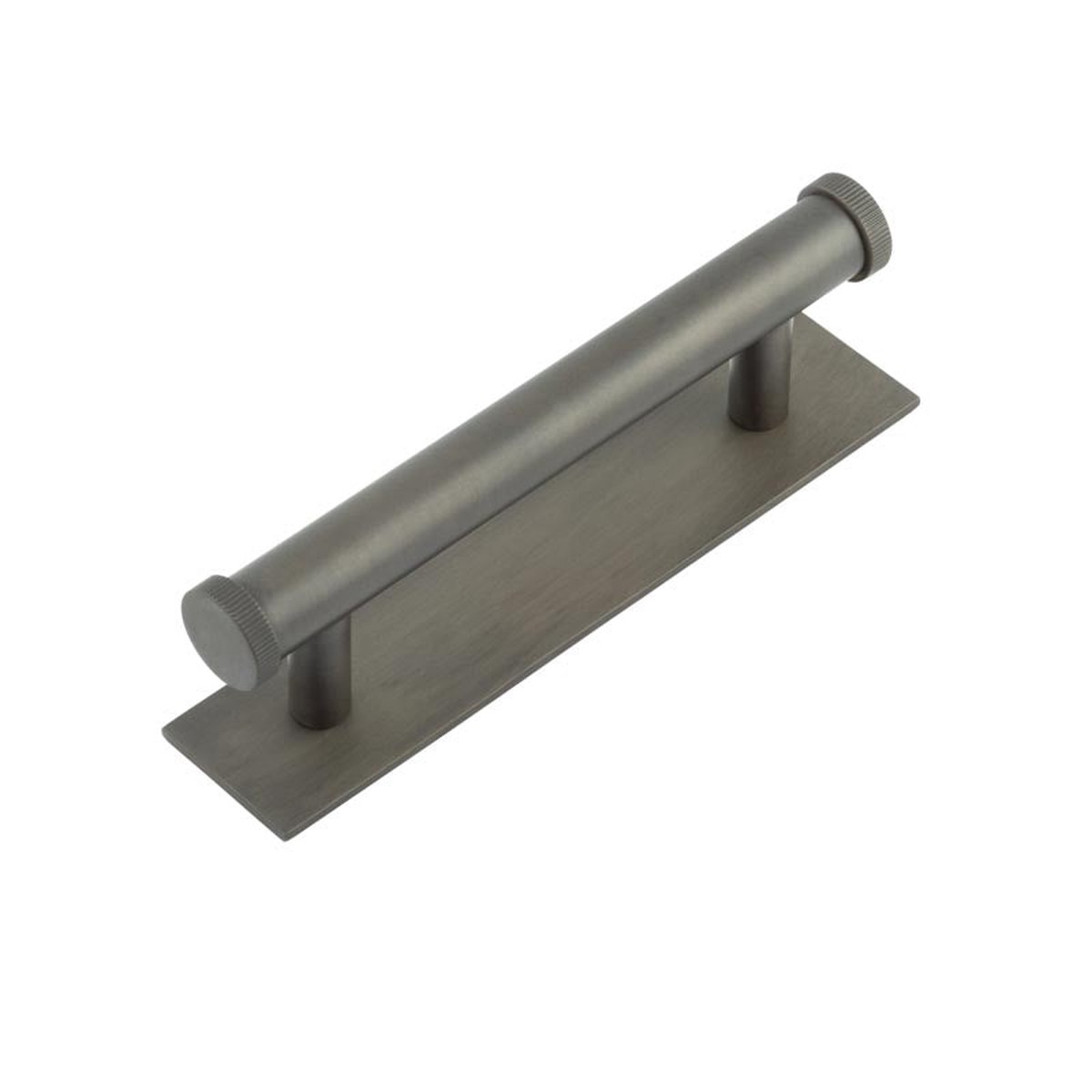 Hoxton - Thaxted Cabinet Handles 96mm Ctrs Plain Backplate Dark Bronze