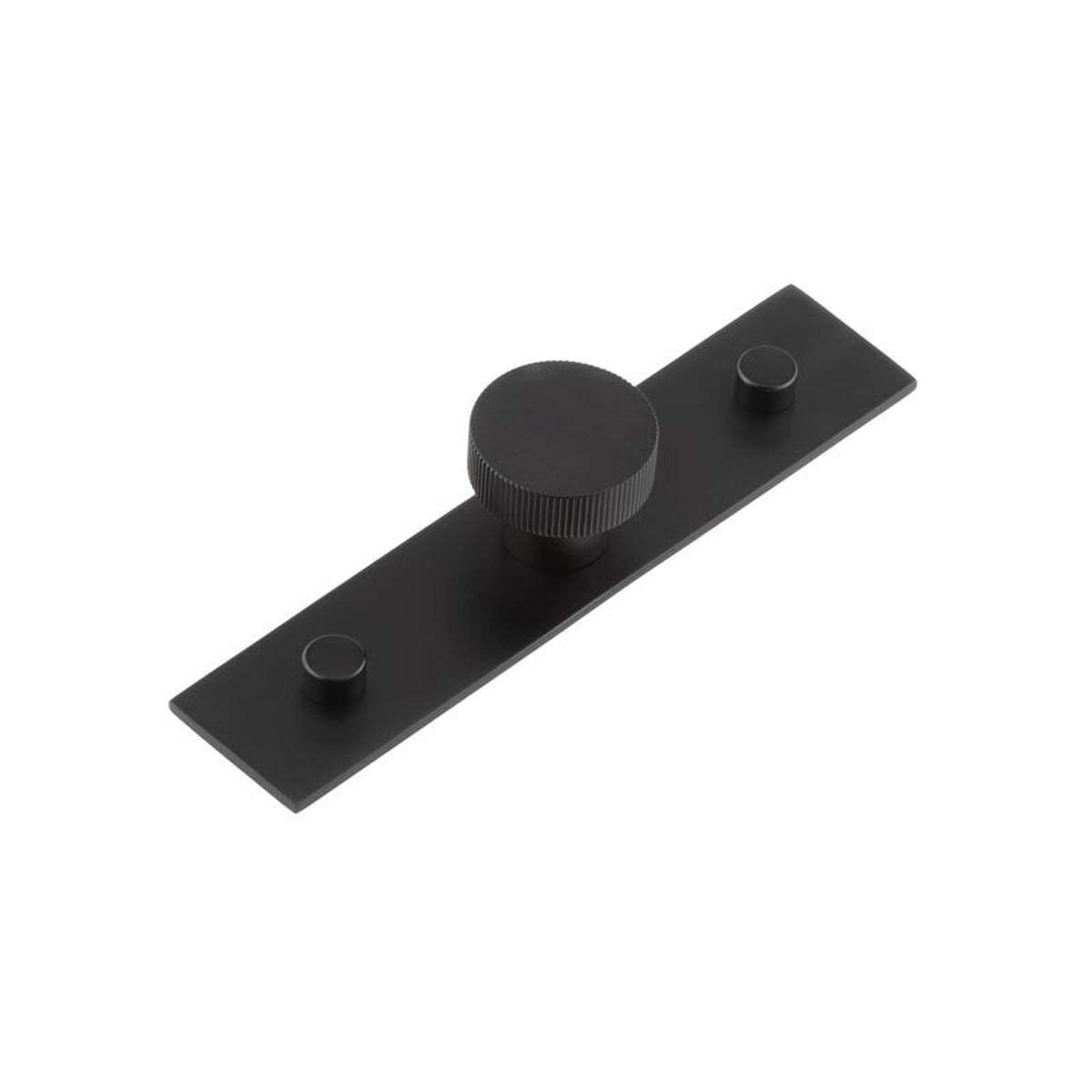 Hoxton - Thaxted Cupboard Knobs 30mm Plain Backplate Black