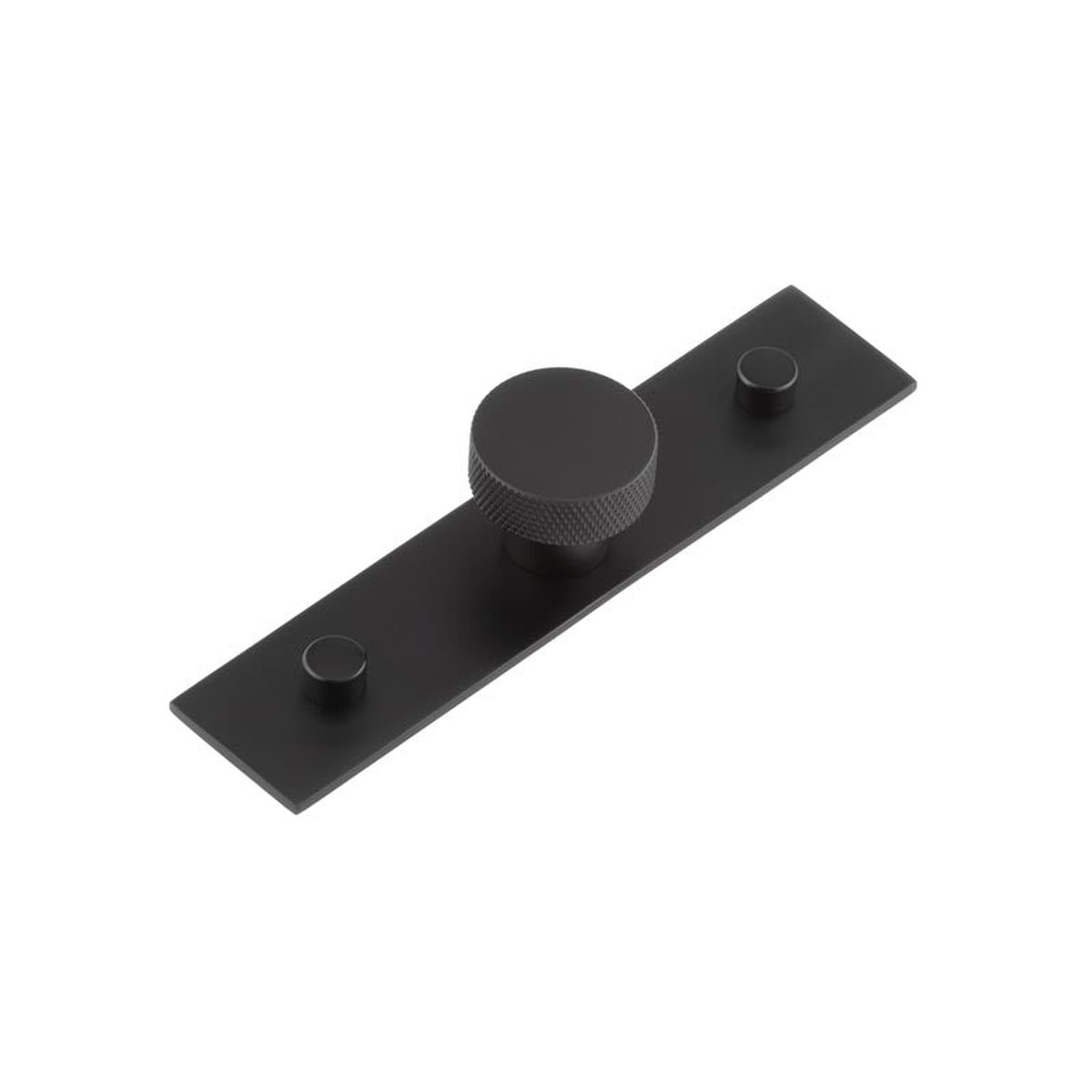 Hoxton - Wenlock Cupboard Knobs 30mm Plain Backplate Matt Black