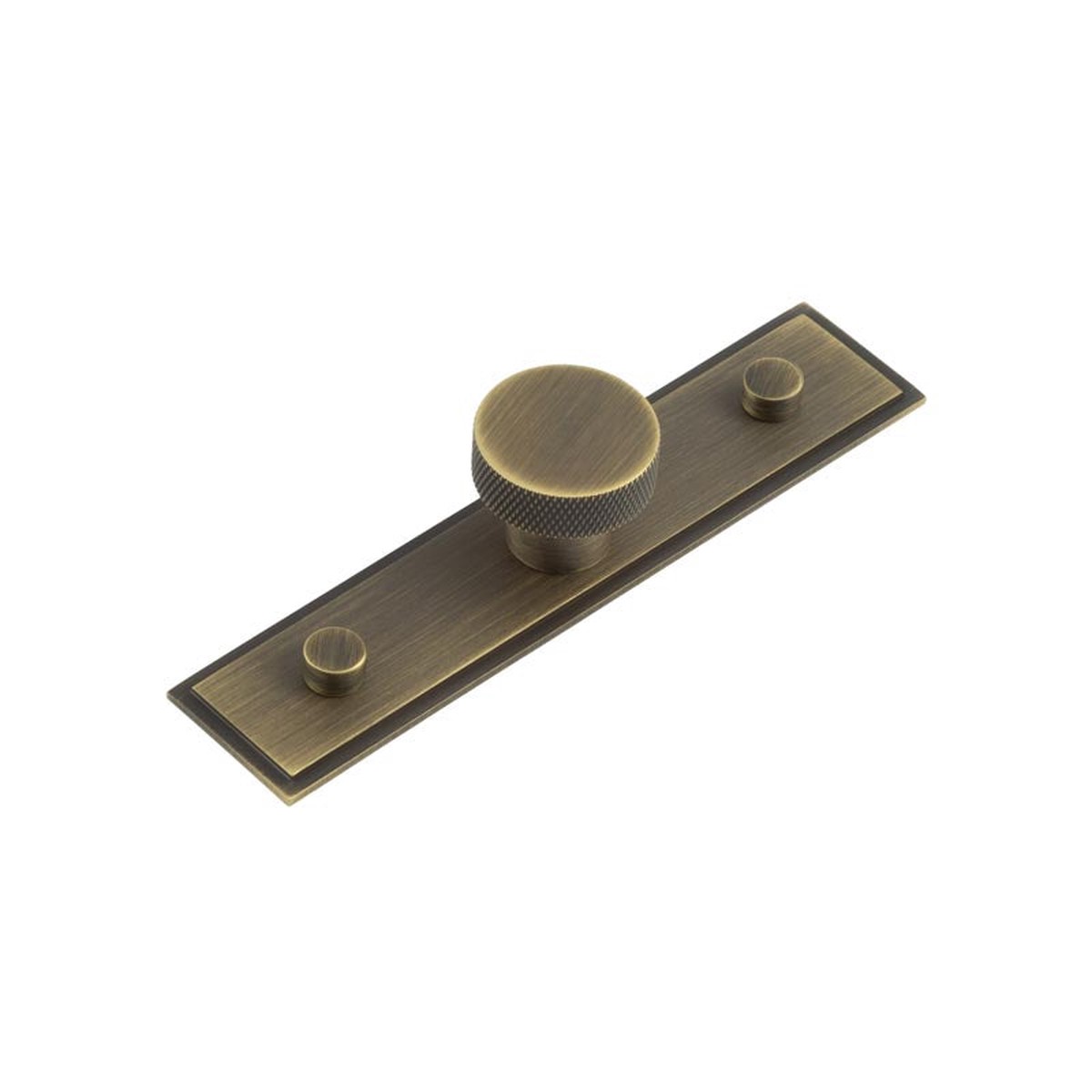 Hoxton - Wenlock Cupboard Knobs 30mm Stepped Backplate Antique Brass