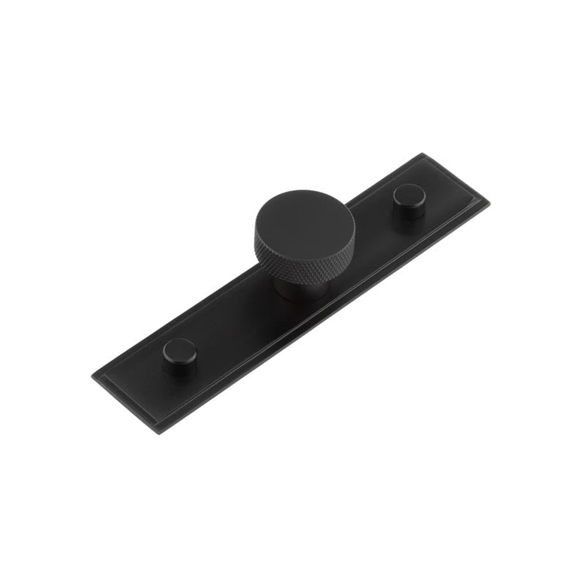 Hoxton - Wenlock Cupboard Knobs 30mm Stepped Backplate Matt Black