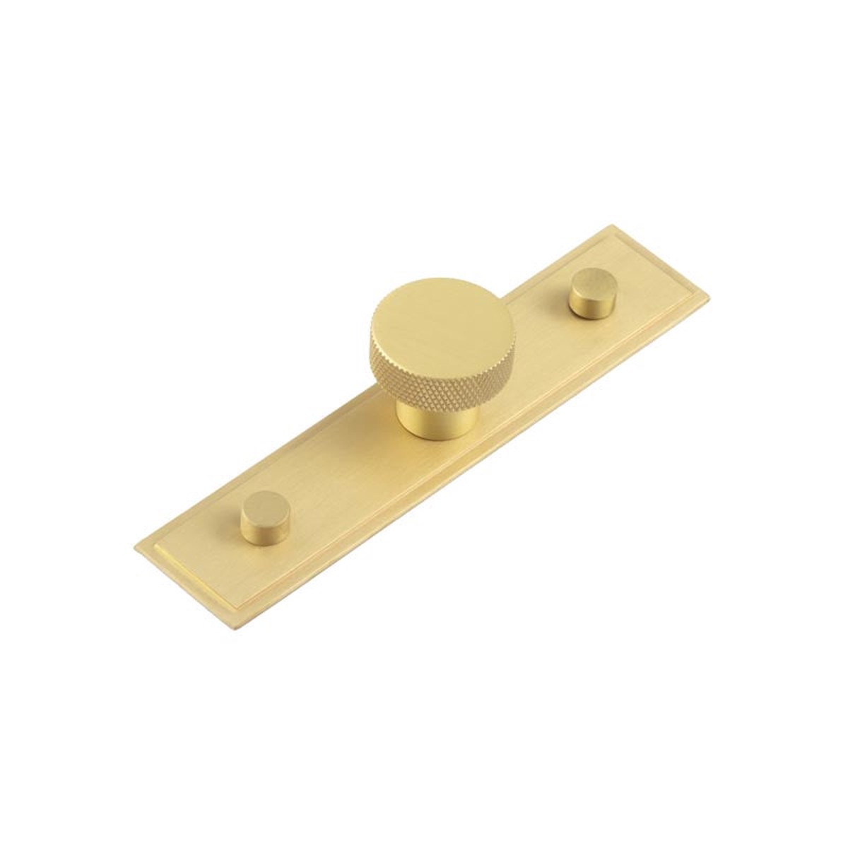 Hoxton - Wenlock Cupboard Knobs 30mm Stepped Backplate Satin Brass