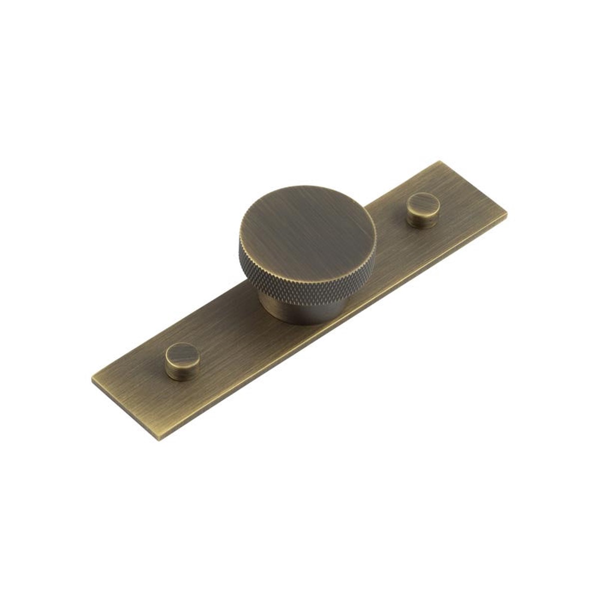 Hoxton - Wenlock Cupboard Knobs 40mm Plain Backplate Antique Brass