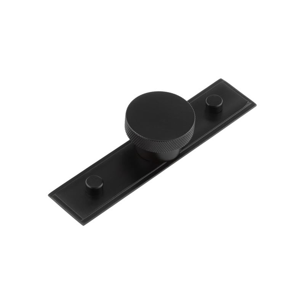 Hoxton - Wenlock Cupboard Knobs 40mm Stepped Backplate Matt Black