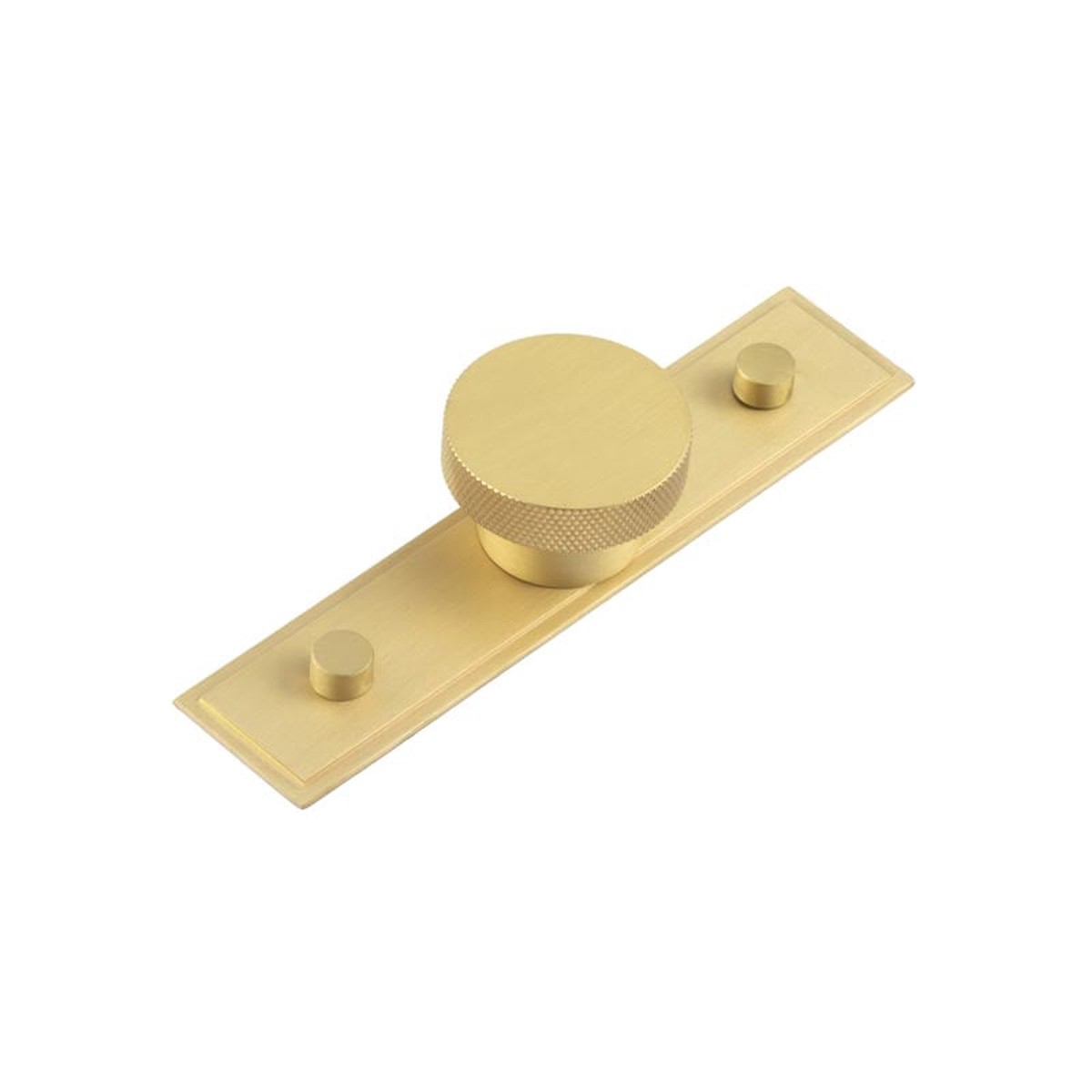 Hoxton - Wenlock Cupboard Knobs 40mm Stepped Backplate Satin Brass