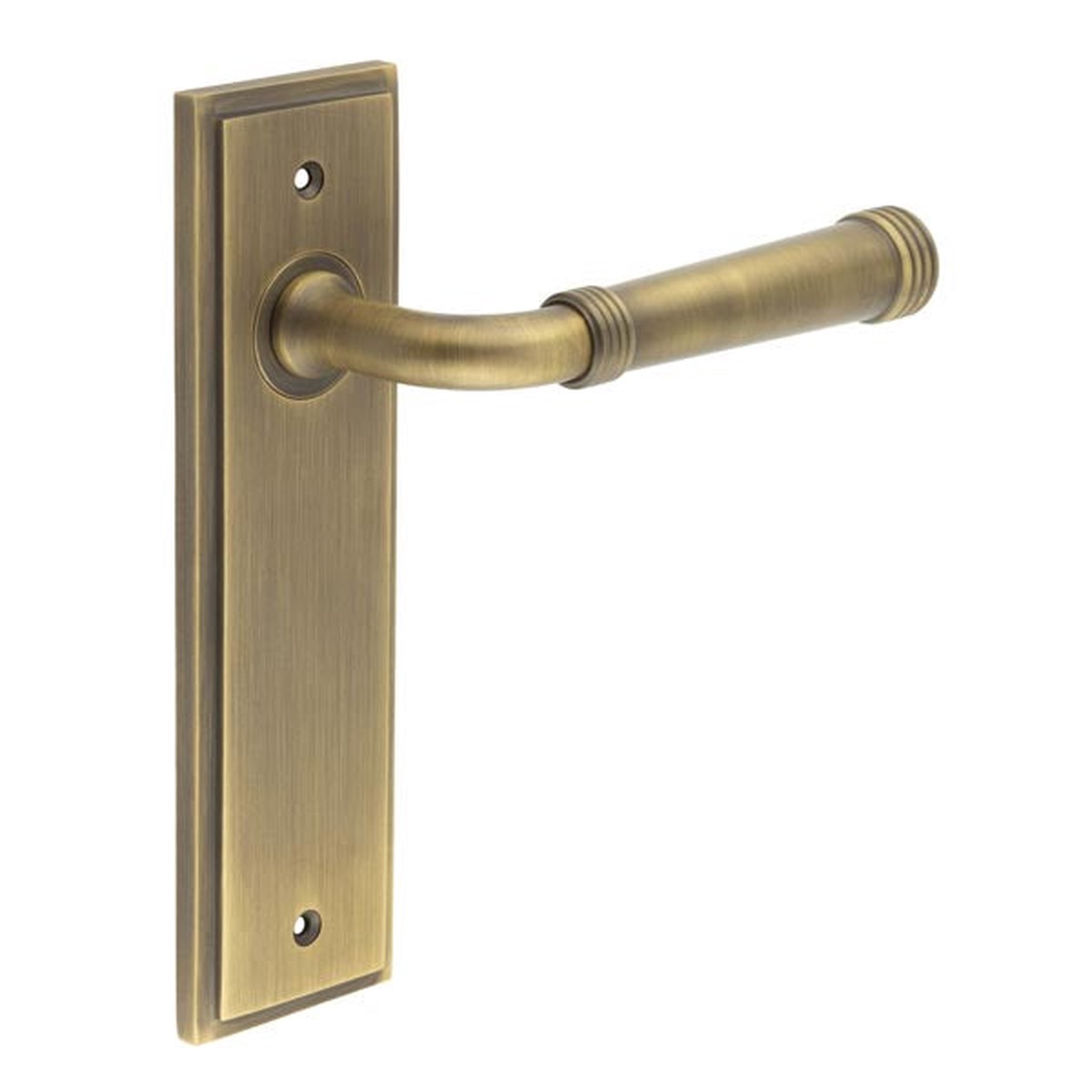 Burlington - Highgate Door Handle Latch Backplate Antique Brass