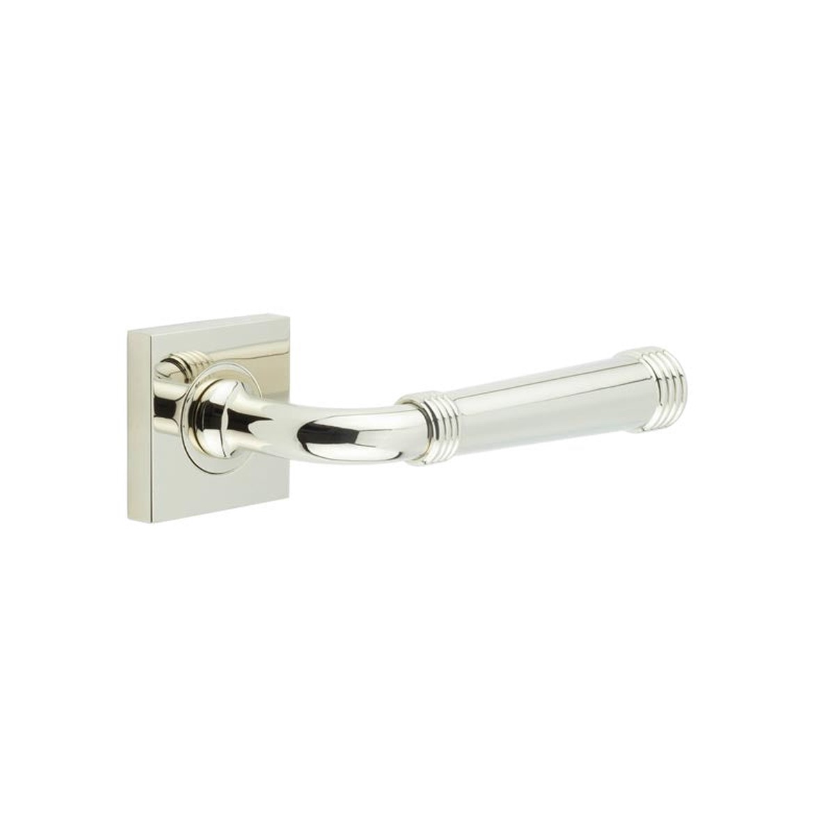 Burlington - Highgate Door Handles Square Plain Polished Nickel