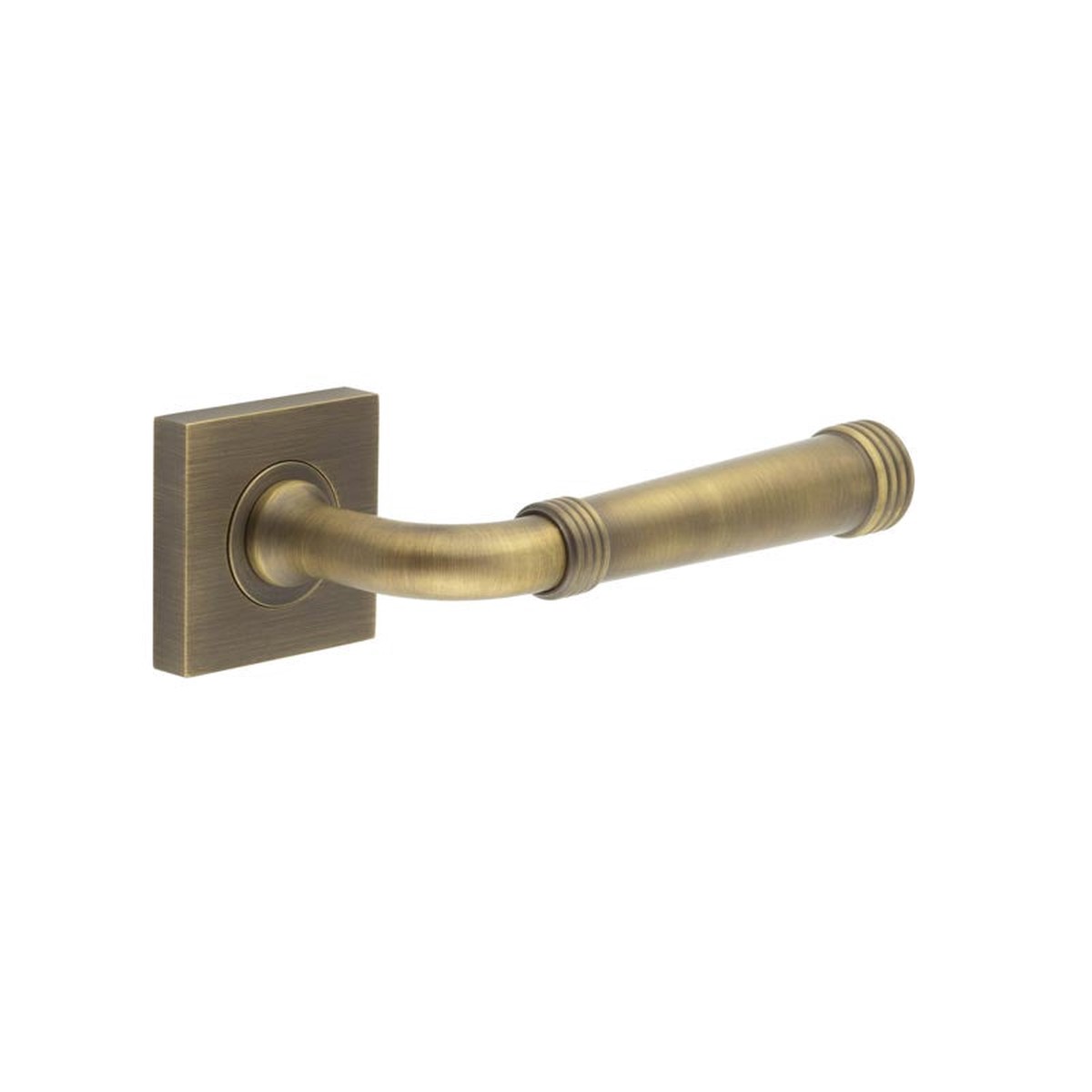 Burlington - Highgate Door Handles Square Plain Rose Antique Brass