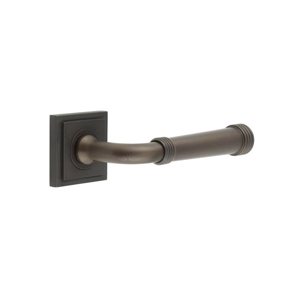 Burlington - Highgate Door Handles Square Stepped Dark Bronze