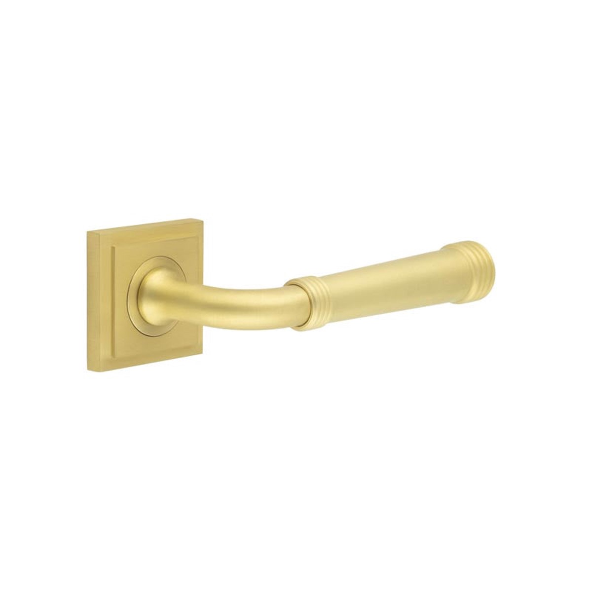 Burlington - Highgate Door Handles Square Stepped Satin Brass