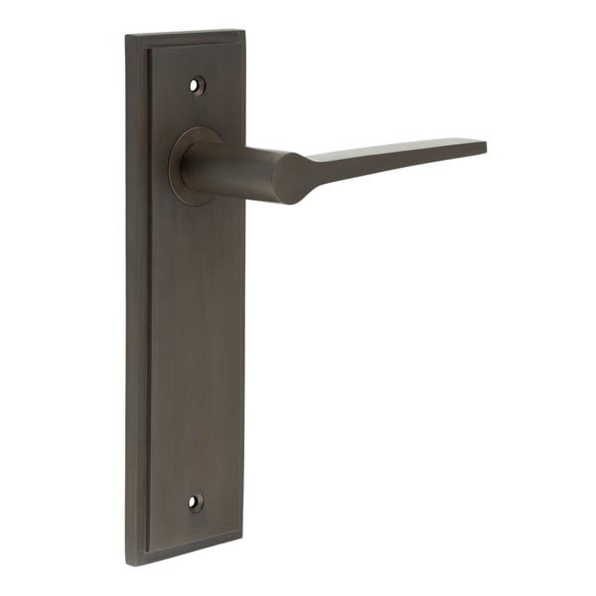 Burlington - Knightbridge Door Handle Latch Backplate Dark Bronze