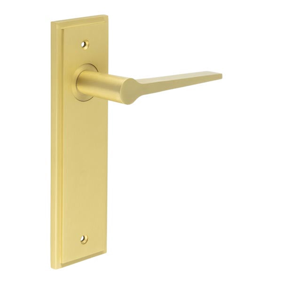 Burlington - Knightbridge Door Handle Latch Backplate Satin Brass