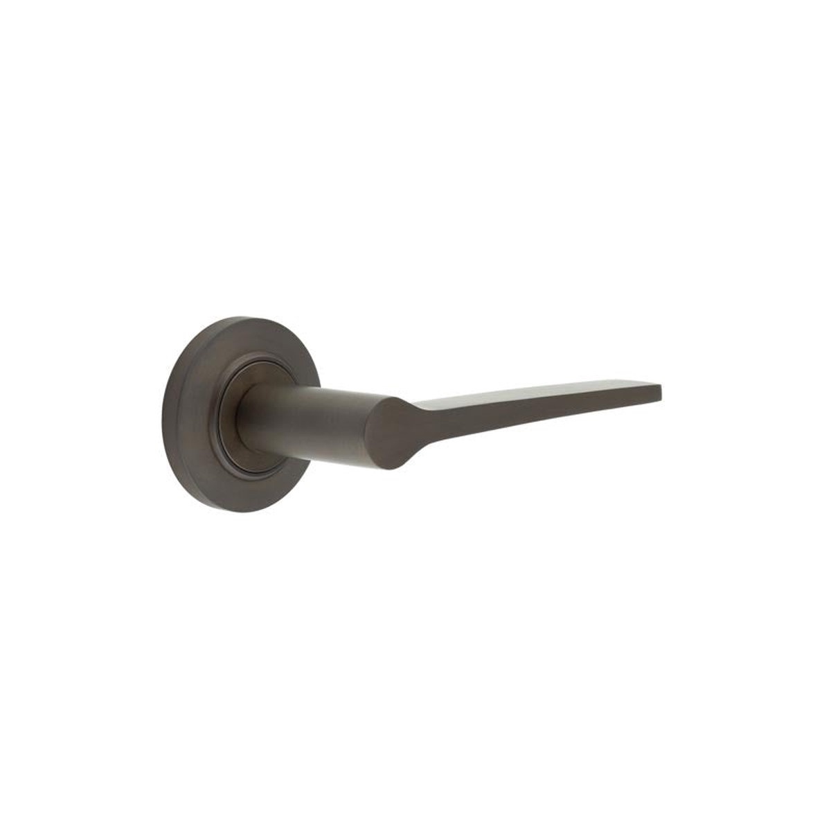 Burlington - Knightsbridge Door Handle on Chamfered Rose Dark Bronze