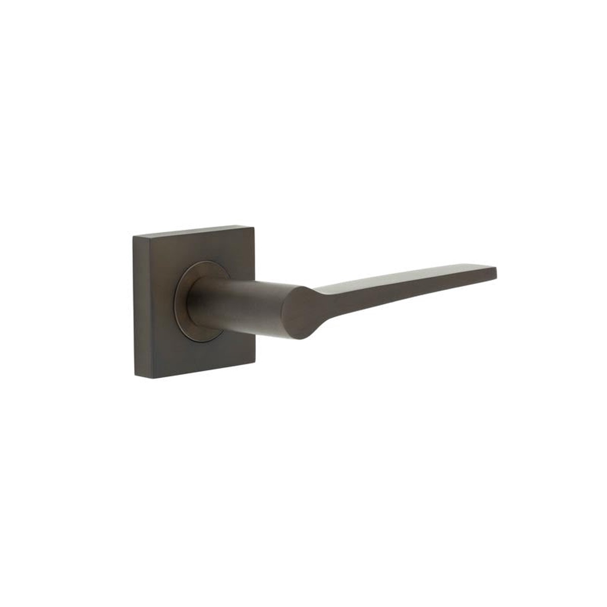 Burlington - Knightsbridge Door Handle on Square Plain Rose Dark Bronze
