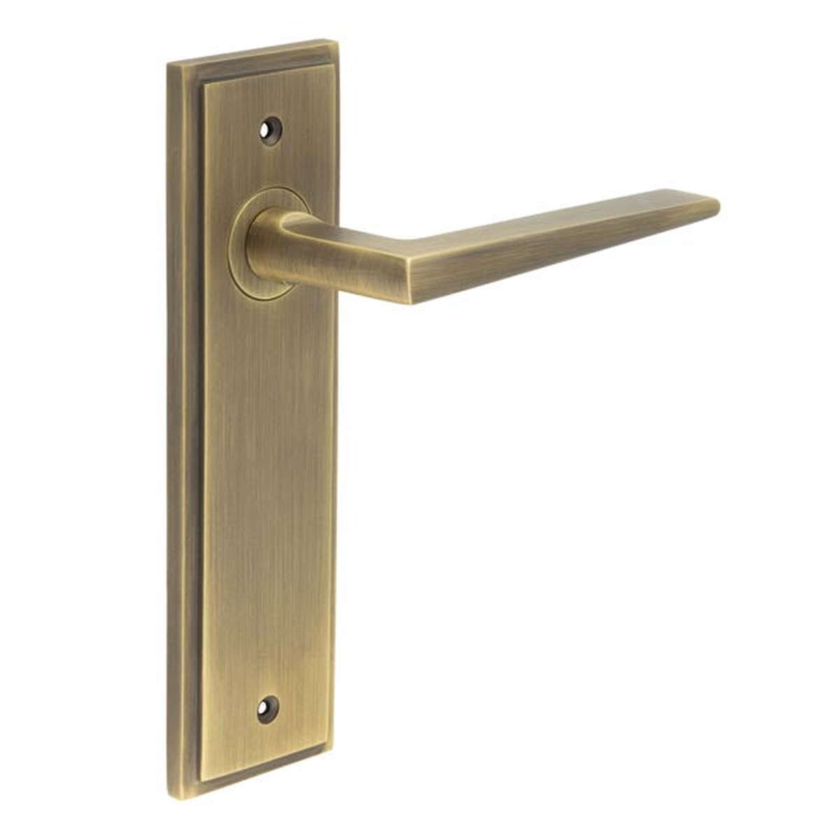 Burlington - Mayfair Door Handle Latch Backplate Antique Brass