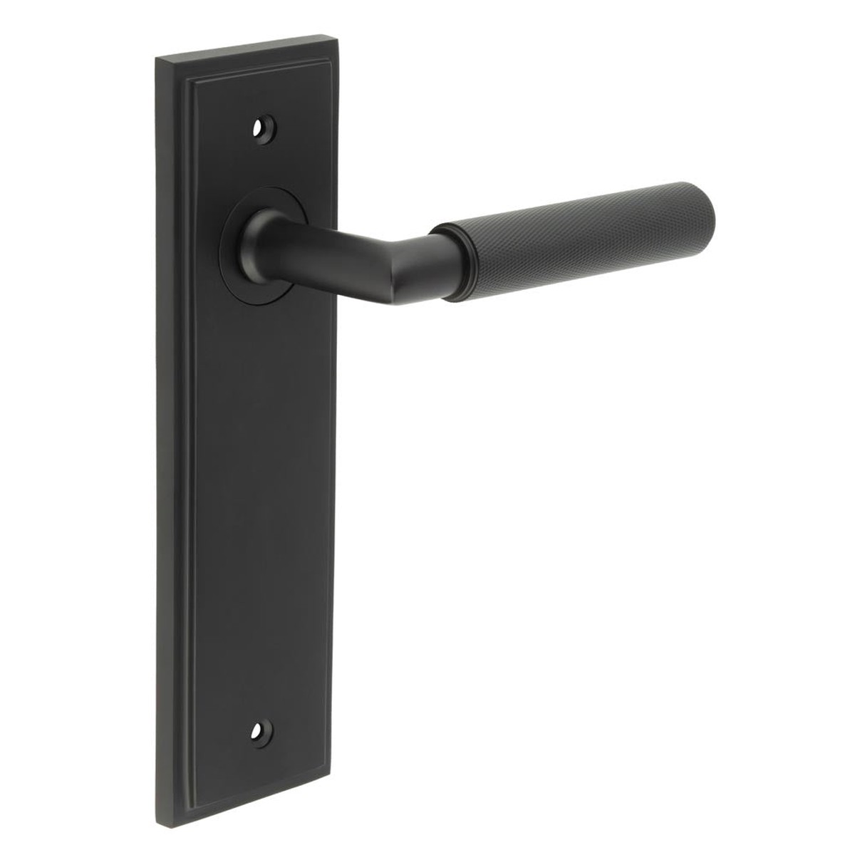 Burlington - Piccadilly Door Handle Latch Backplate Black