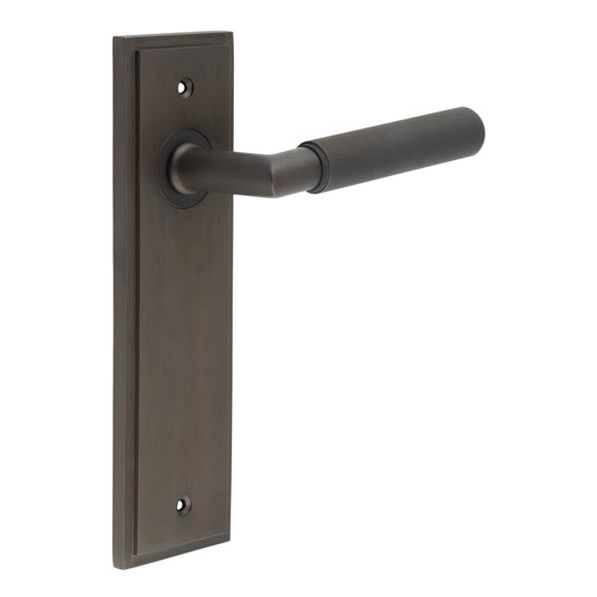 Burlington - Piccadilly Door Handle Latch Backplate Dark Bronze