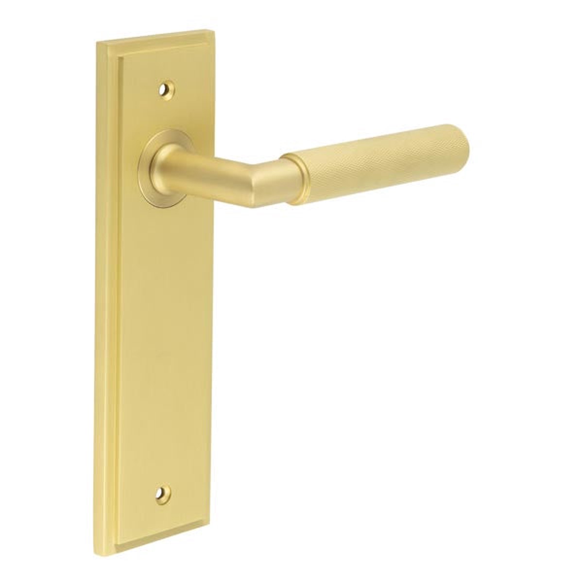Burlington - Piccadilly Door Handle Latch Backplate Satin Brass