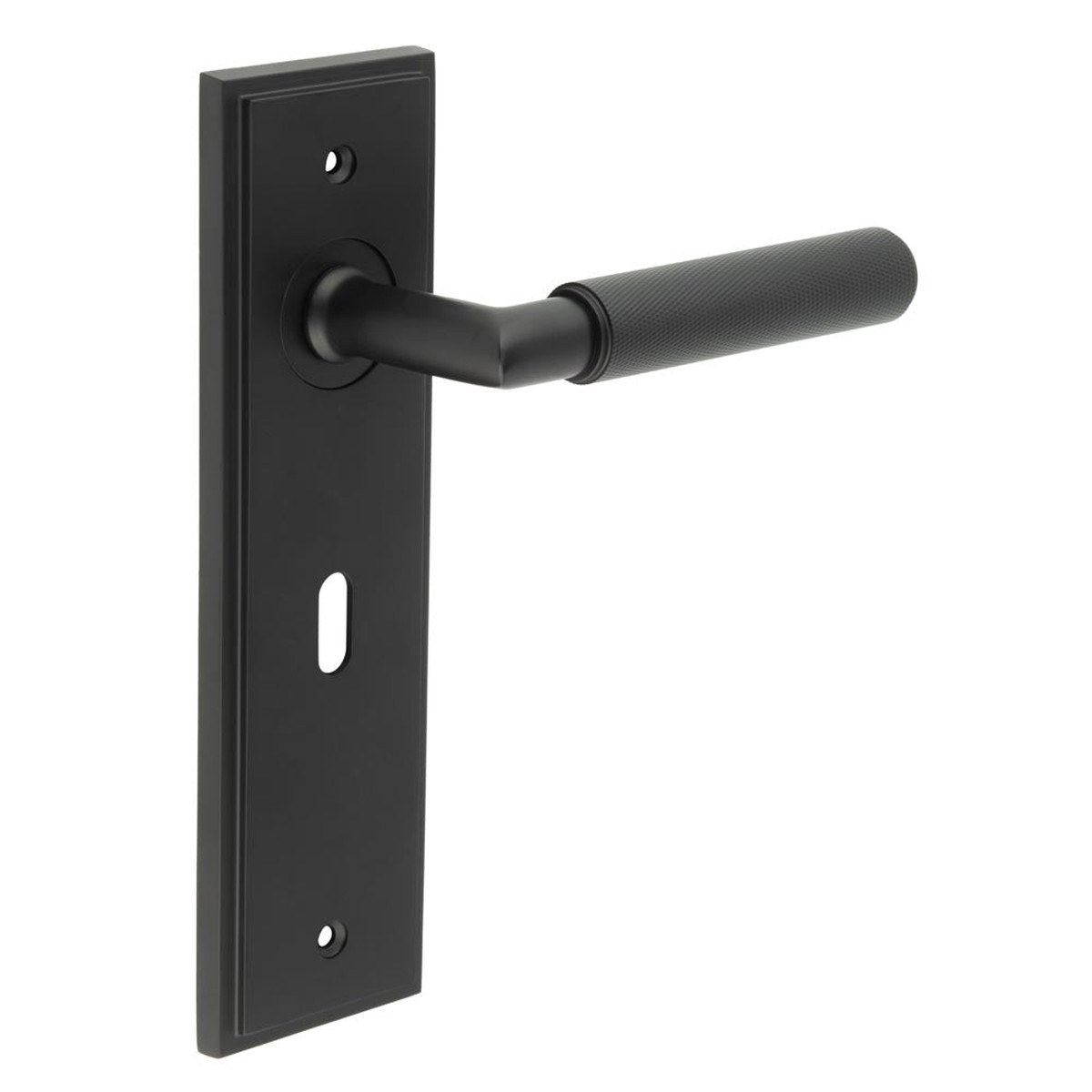 Burlington - Piccadilly Door Handle Lock Backplate Black