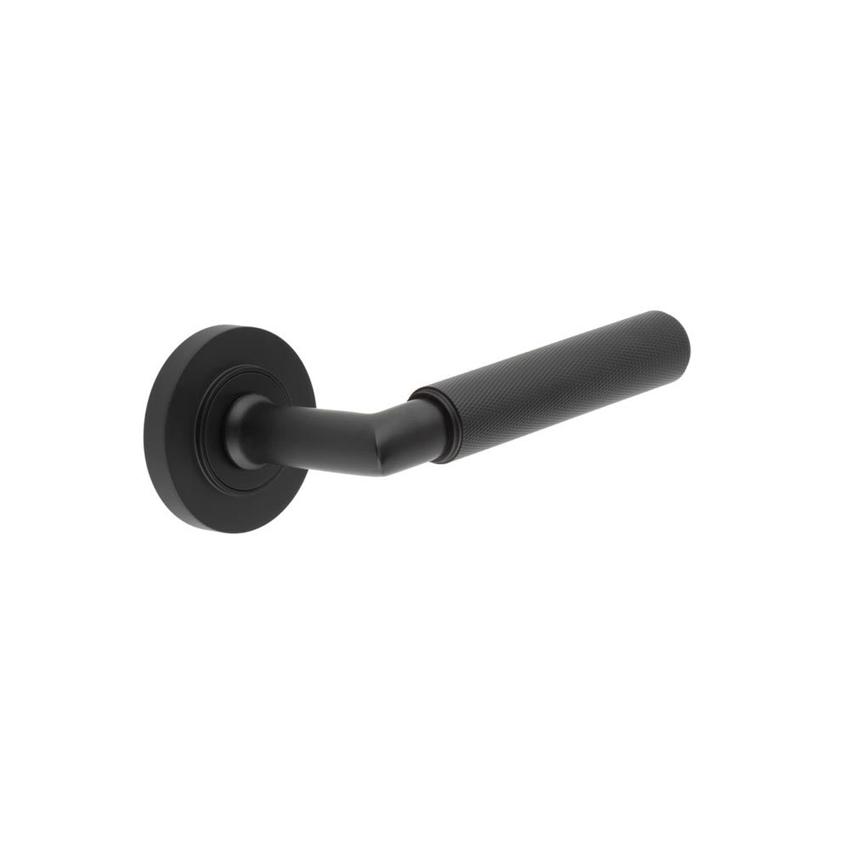 Burlington - Piccadilly Door Handle on Plain Rose Black
