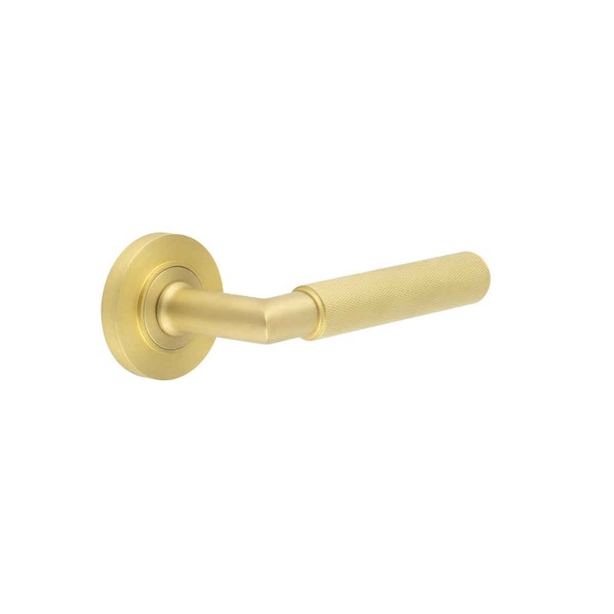 Burlington - Piccadilly Door Handle on Plain Rose Satin Brass