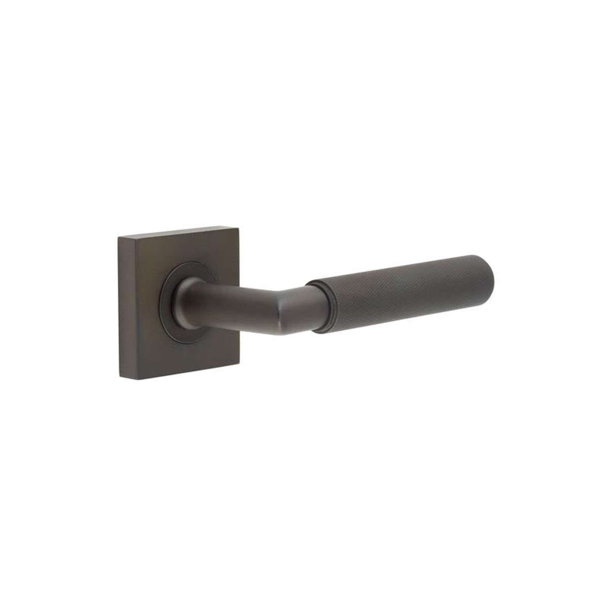 Burlington - Piccadilly Door Handle on Square Plain Rose Dark Bronze