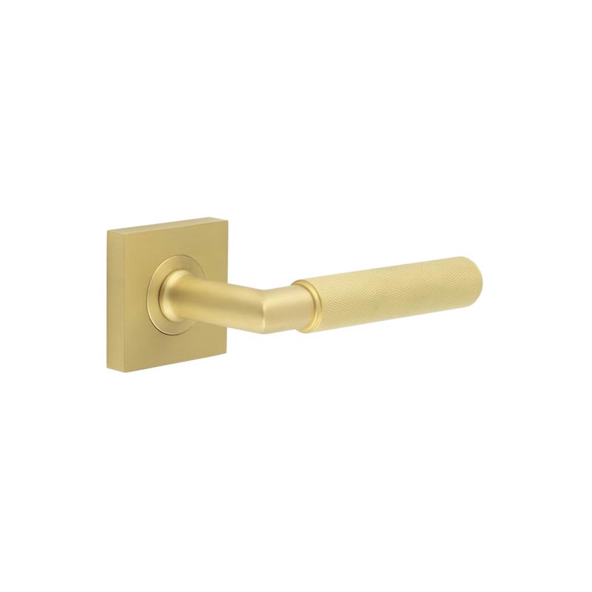 Burlington - Piccadilly Door Handle on Square Plain Rose Satin Brass