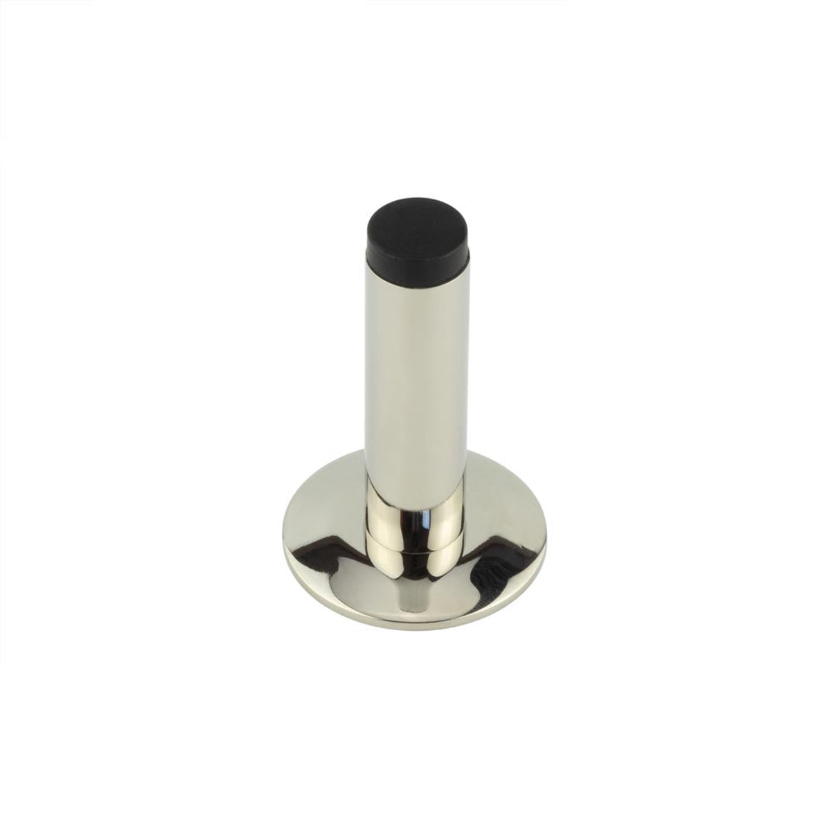 Burlington - Plain Wall Mounted Door Stops Chamfered Rose Polished Nickel