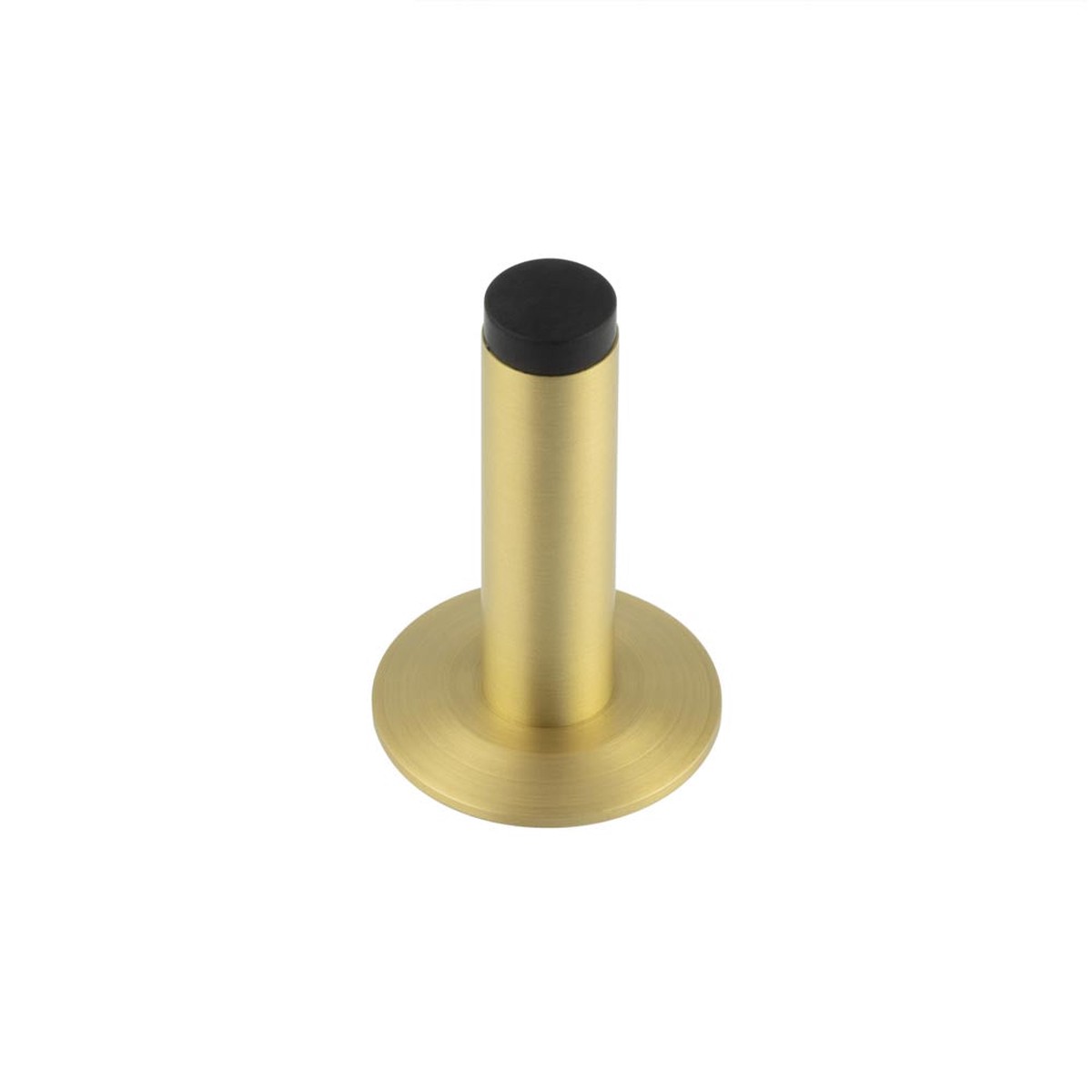 Burlington - Plain Wall Mounted Door Stops Chamfered Rose Satin Brass