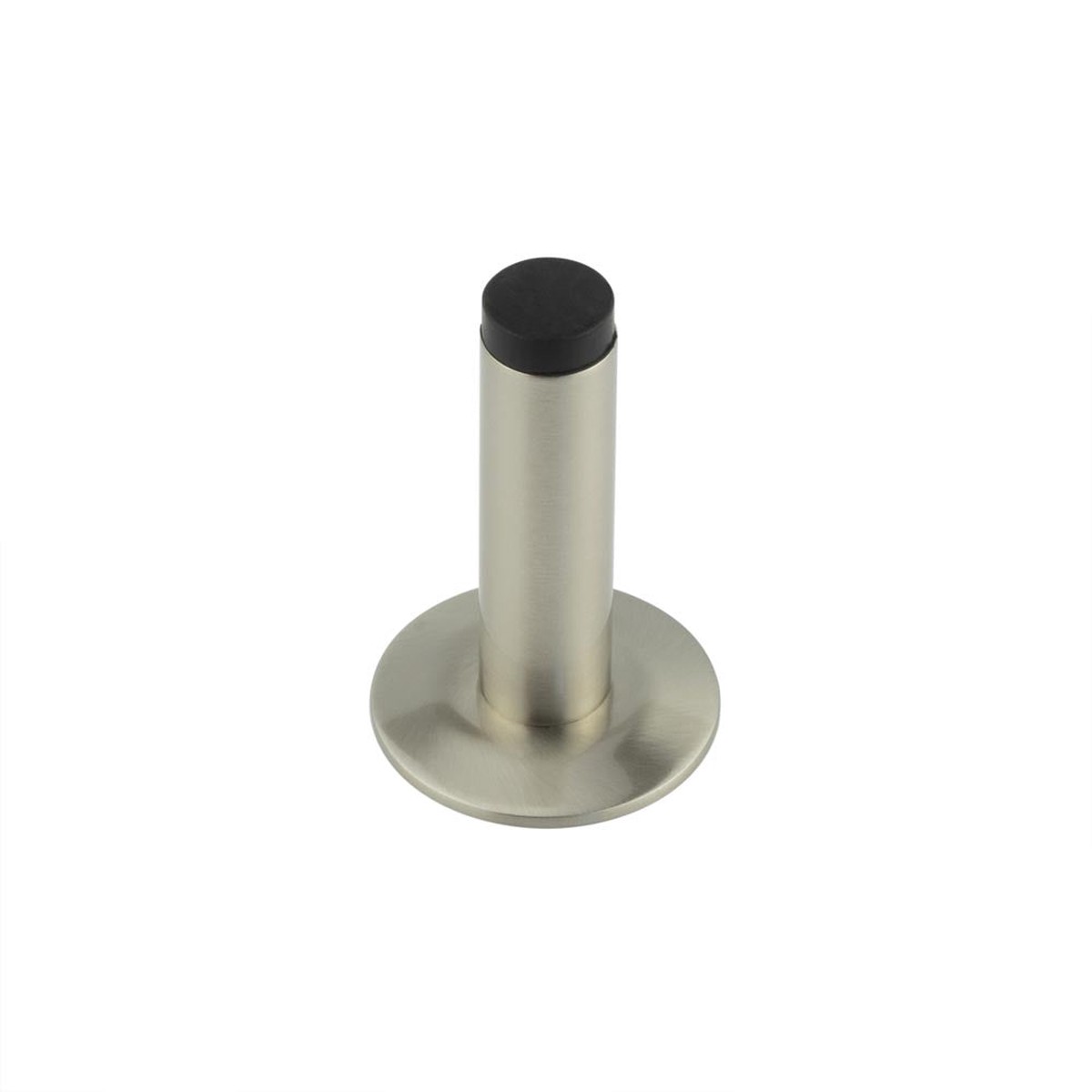 Burlington - Plain Wall Mounted Door Stops Chamfered Rose Satin Nickel