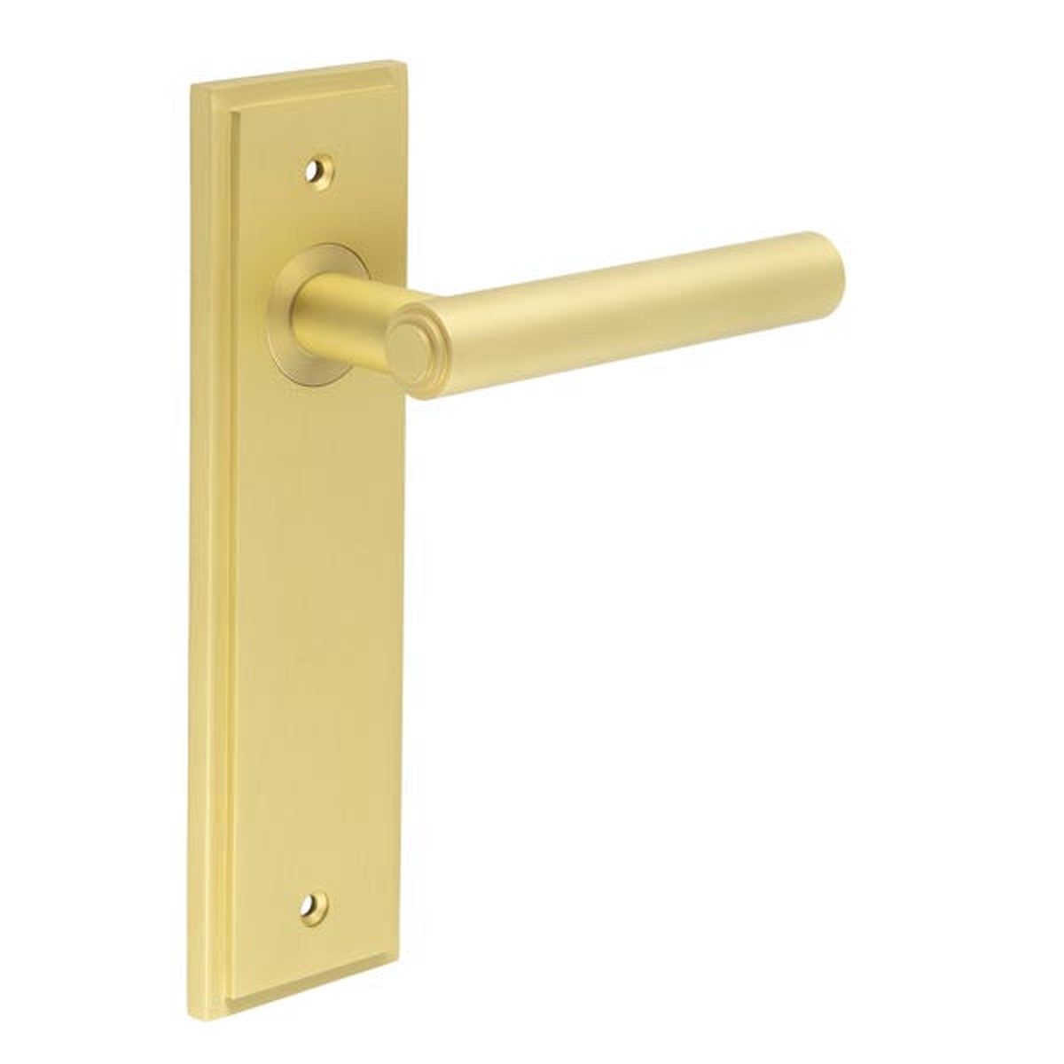 Burlington - Richmond Door Handle Latch Backplate Satin Brass