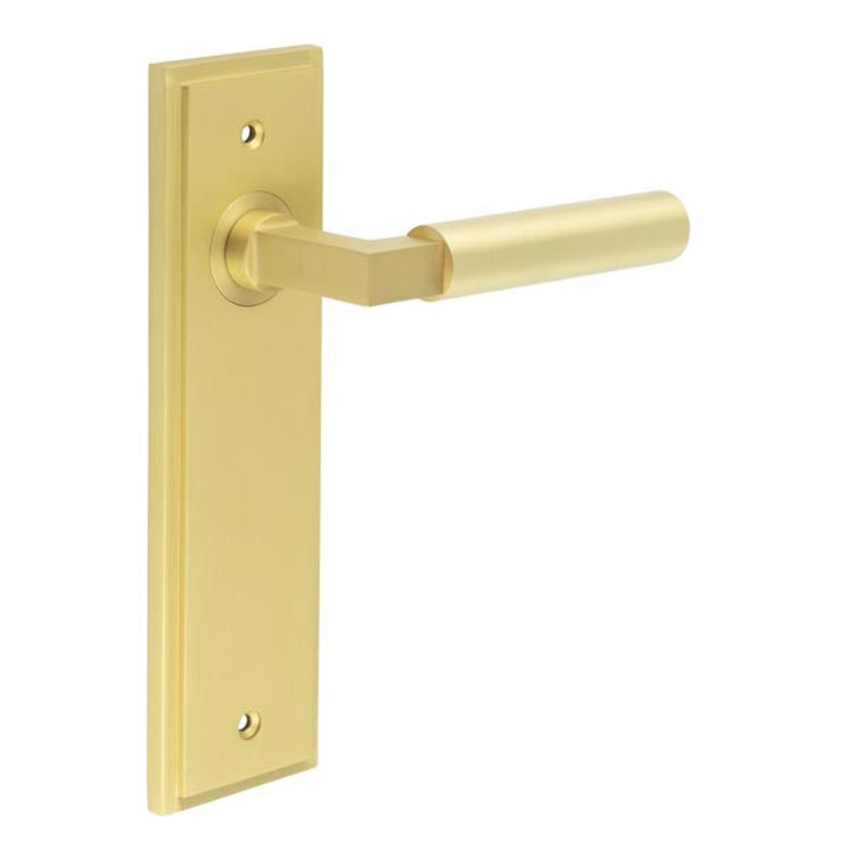 Burlington - Westminster Door Handle Latch Backplate Satin Brass