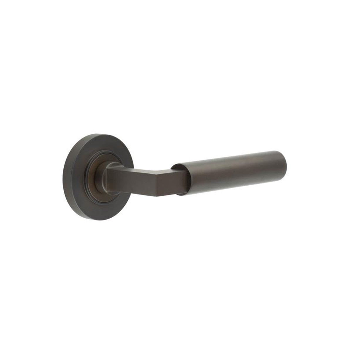 Burlington - Westminster Door Handle on Plain Rose Dark Bronze