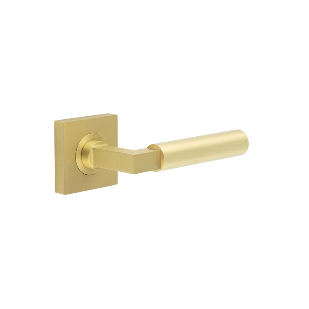 Burlington - Westminster Door Handles Square Plain Satin Brass