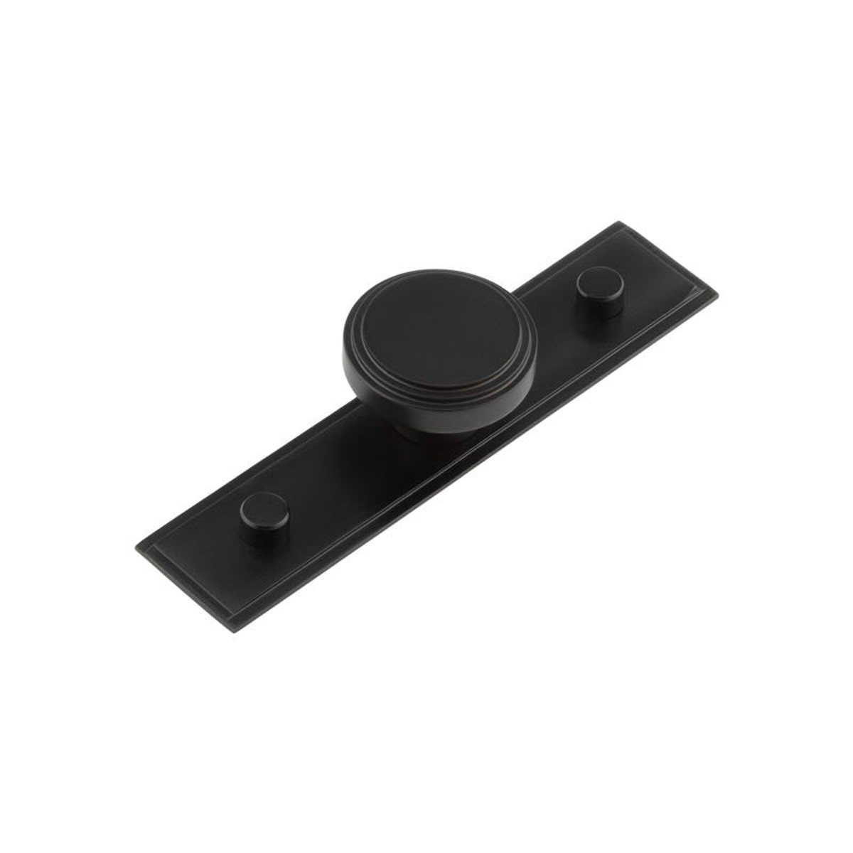 Hoxton - Cropley Cupboard Knobs 40mm Stepped Backplate Black