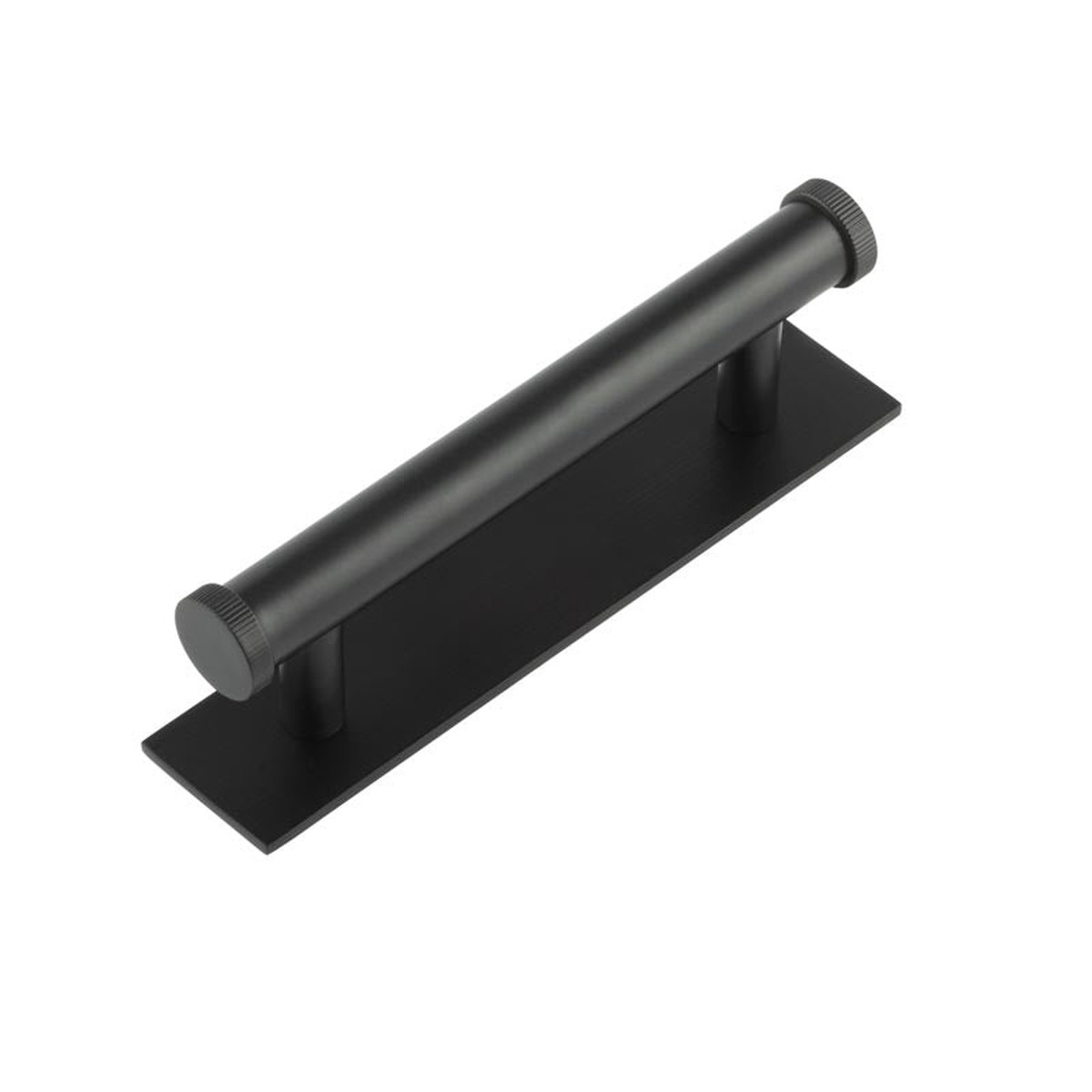 Hoxton - Thaxted Cabinet Handles 96mm Ctrs Plain Backplate Matt Black