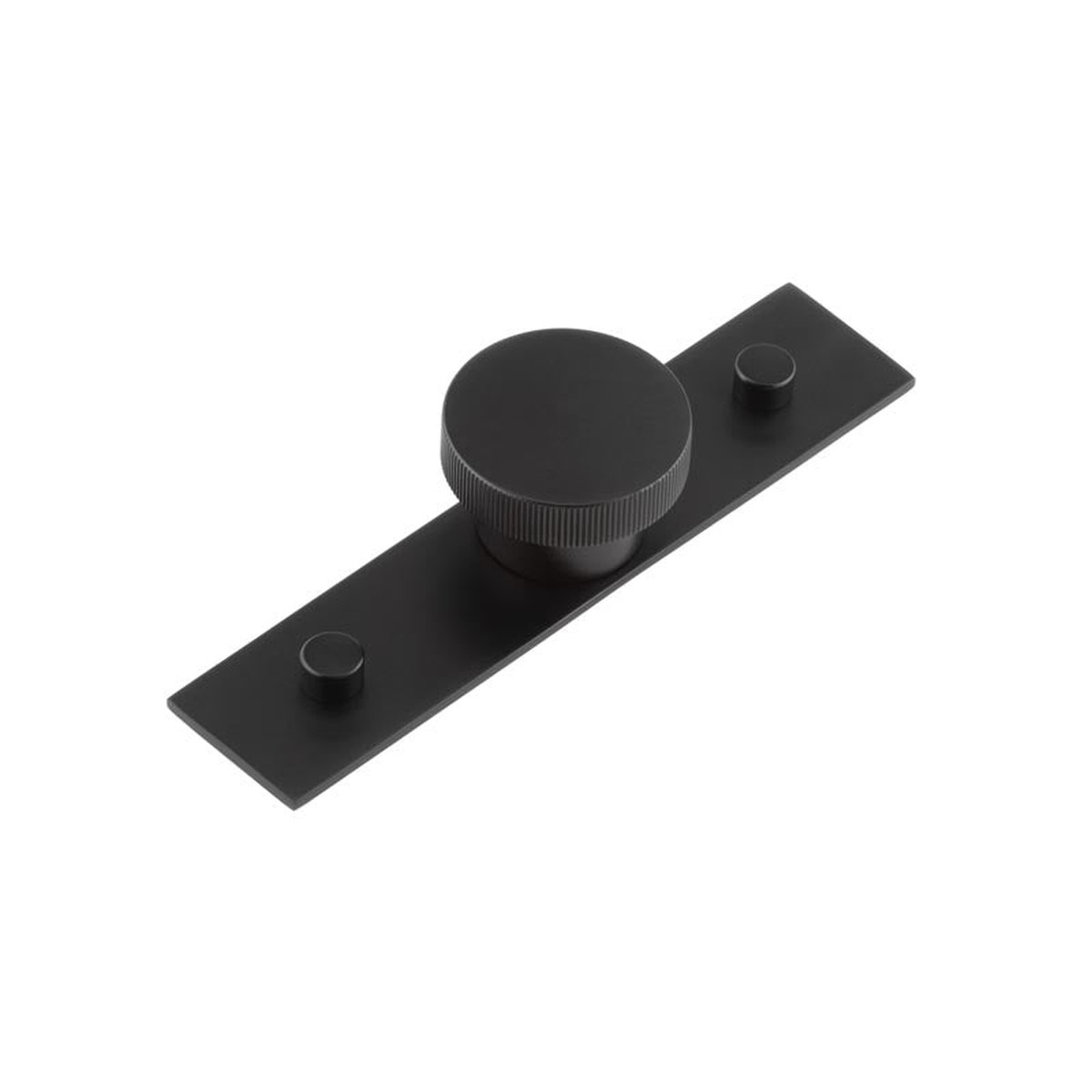 Hoxton - Thaxted Cupboard Knobs 40mm Plain Backplate Black
