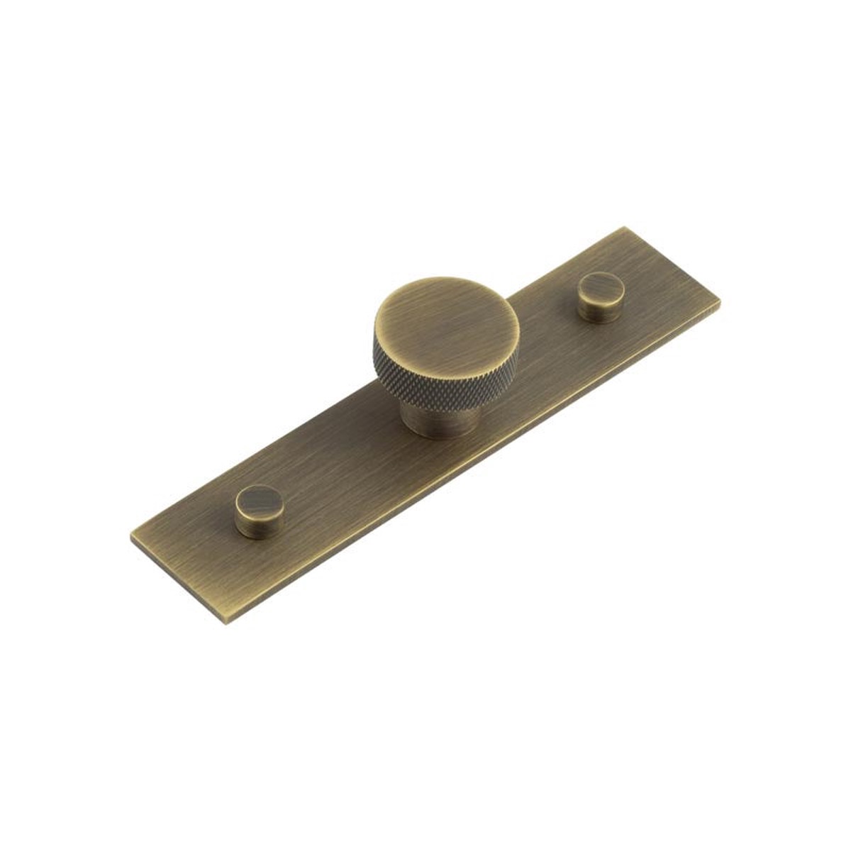 Hoxton - Wenlock Cupboard Knobs 30mm Plain Backplate Antique Brass