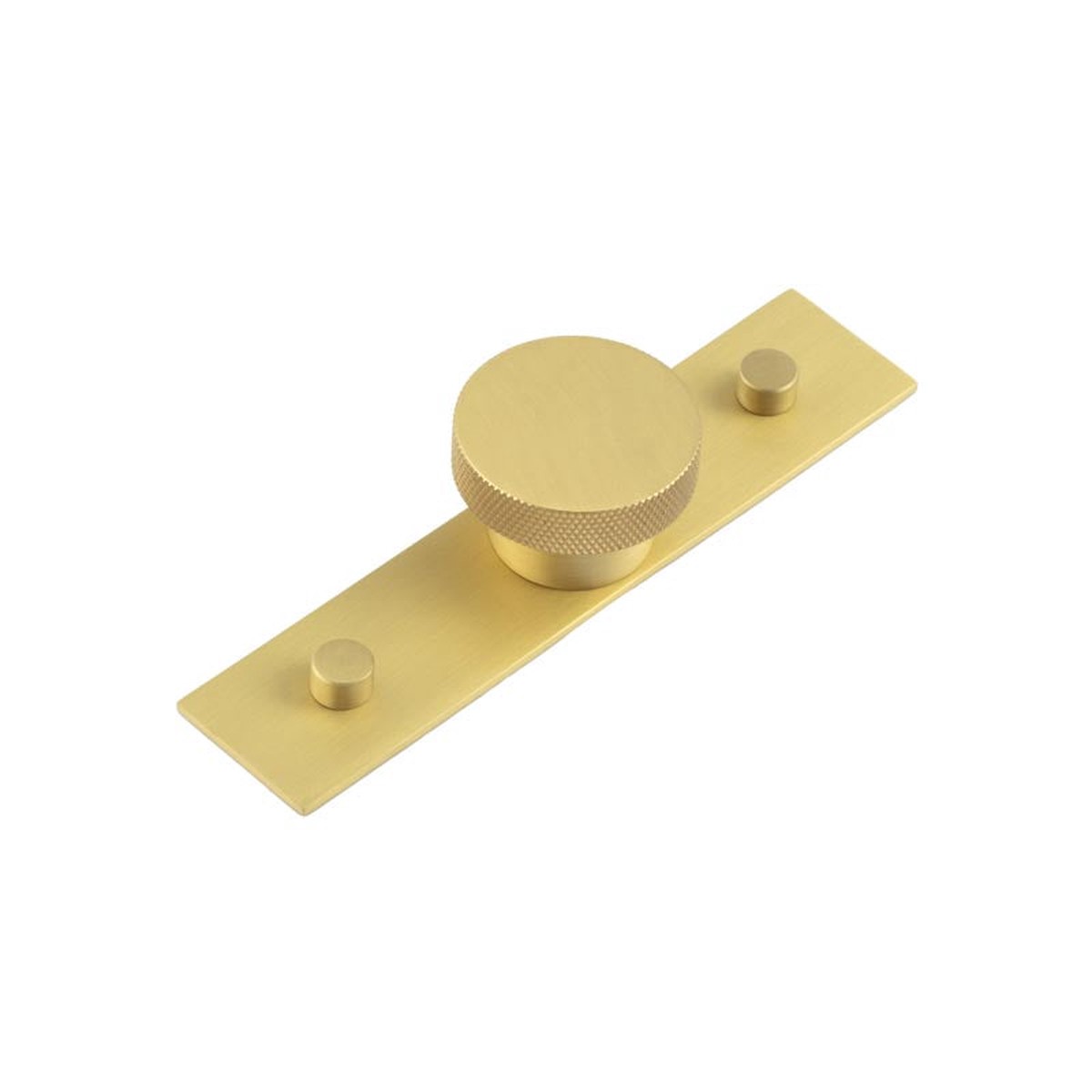 Hoxton - Wenlock Cupboard Knobs 40mm Plain Backplate Satin Brass