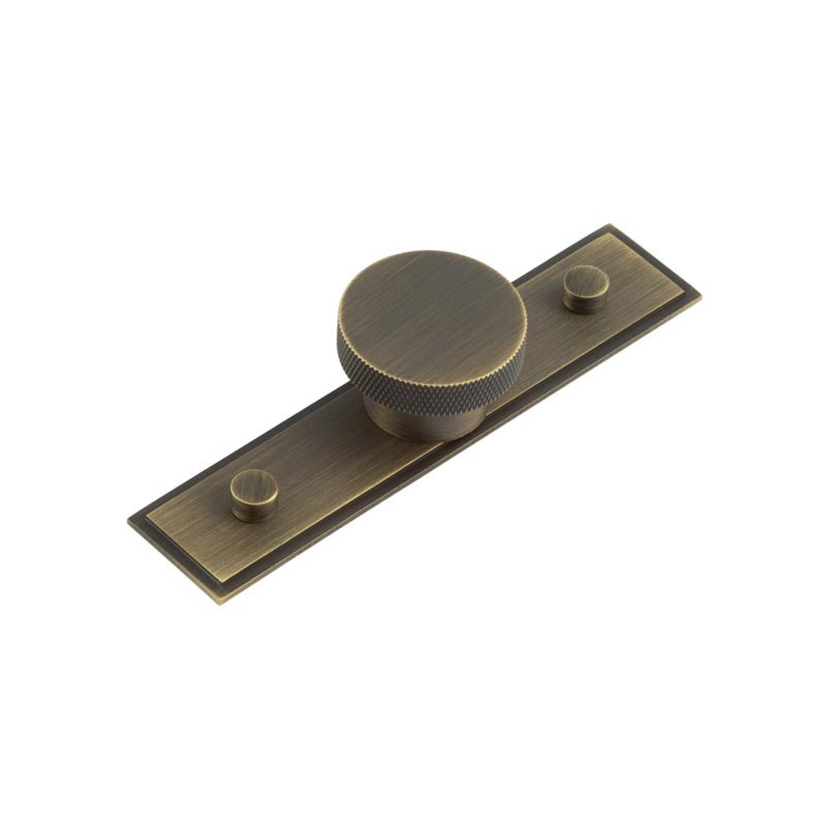 Hoxton - Wenlock Cupboard Knobs 40mm Stepped Backplate Antique Brass