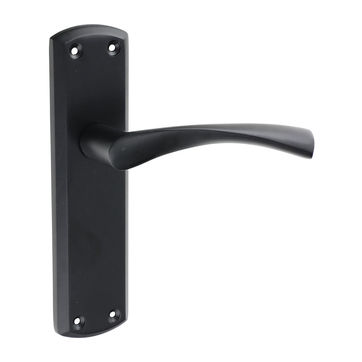 Timco - Zeta Latch Handles - Matt Black 175 x 45 (1 Pairs Blister Pack)