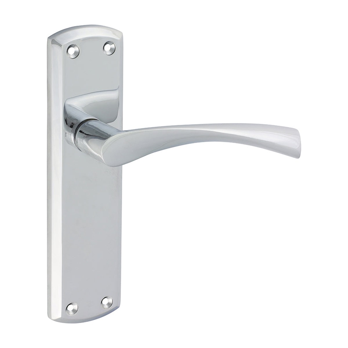 Timco - Zeta Latch Handles - Polished Chrome 175 x 45 (1 Pairs Blister Pack)