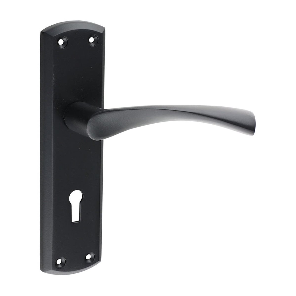 Timco - Zeta Lock Handles - Matt Black 175 x 45 (1 Pairs Blister Pack)