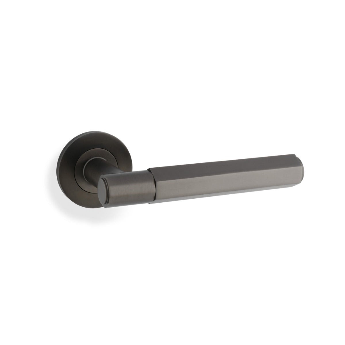 Alexander & Wilks - Spitfire Hex Lever on Round Rose - Dark Bronze