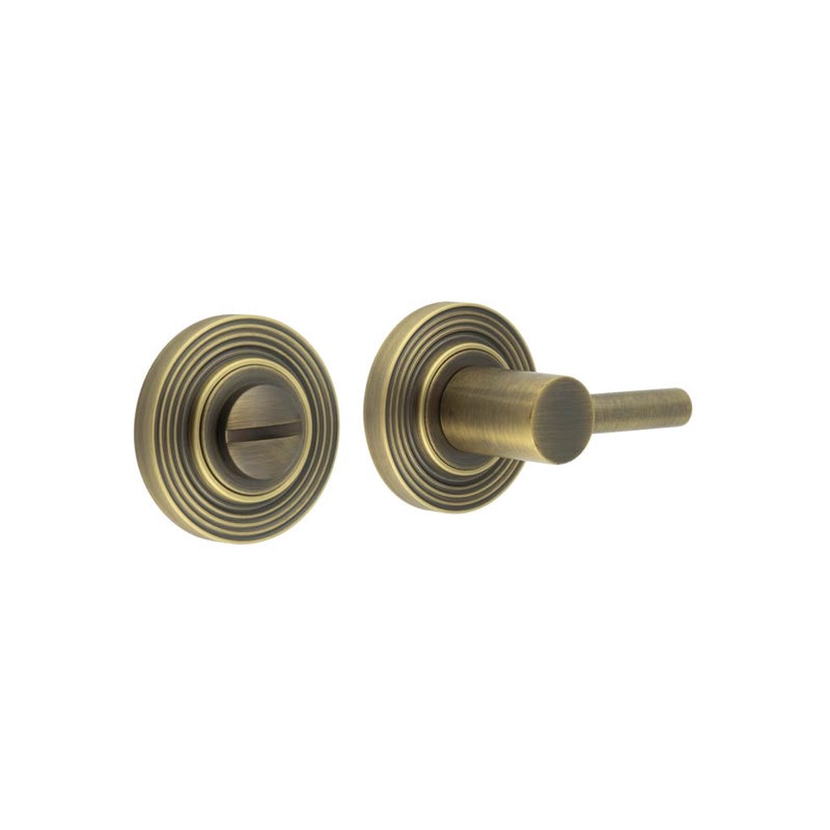 Burlington - Easy Turn & Release Reeded Rose Antique Brass