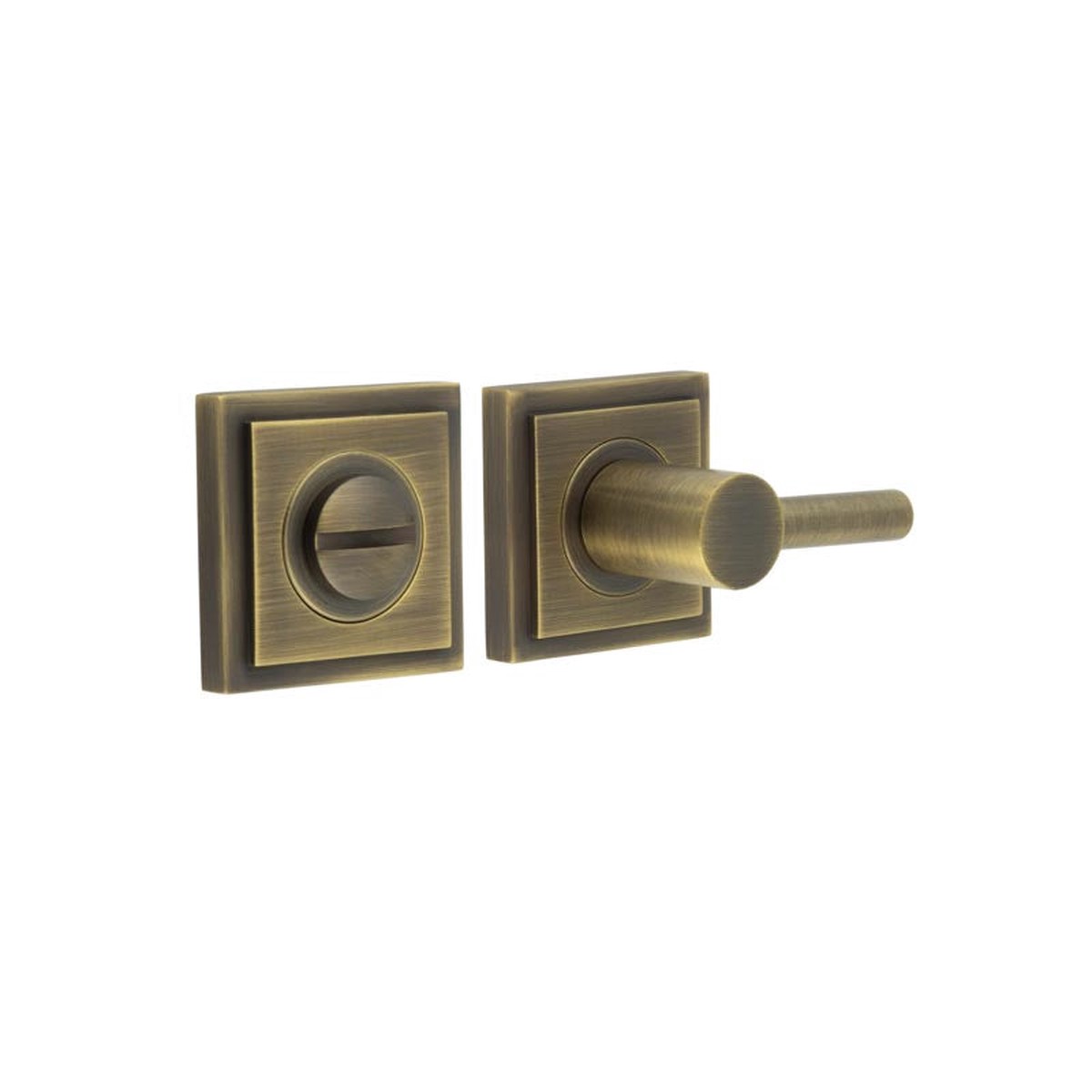 Burlington - Easy Turn & Release Square Stepped Rose Antique Brass
