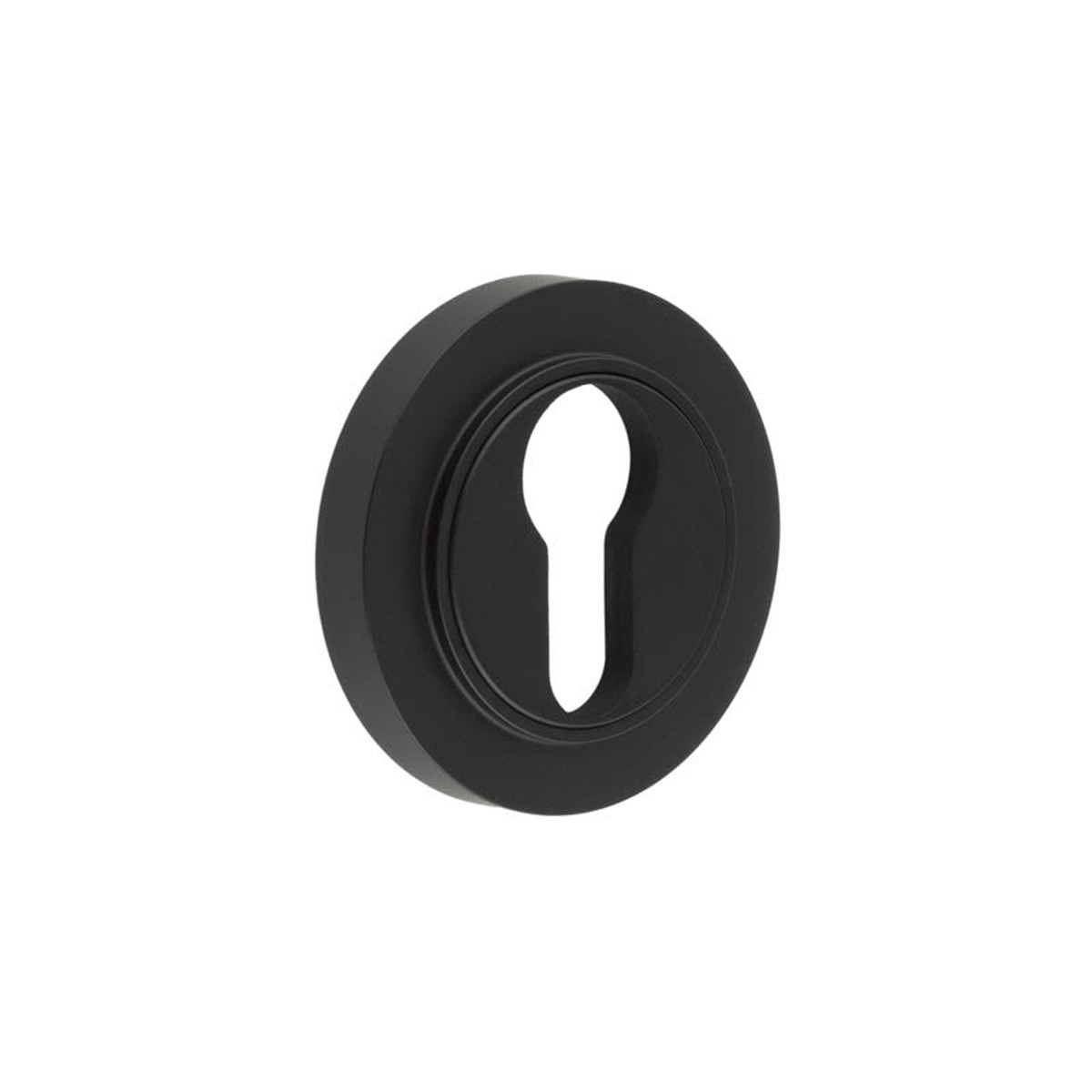 Burlington - Euro Profile Escutcheons Plain Rose Black