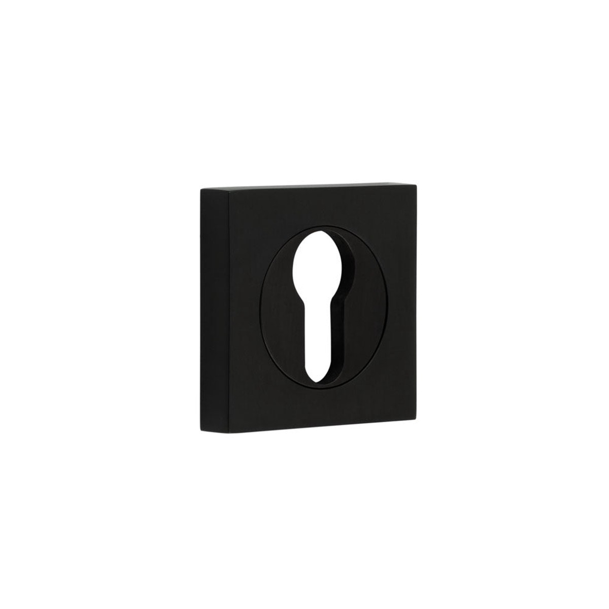 Burlington - Euro Profile Escutcheons Square Plain Rose Black