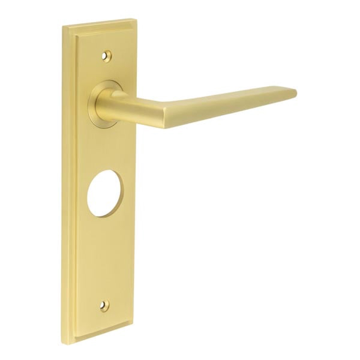 Burlington - Mayfair Door Handle Bathroom Backplate Satin Brass