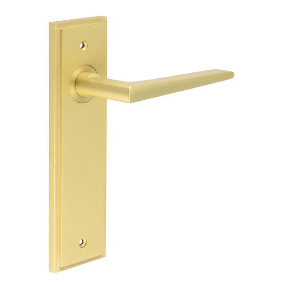 Burlington - Mayfair Door Handle Latch Backplate Satin Brass